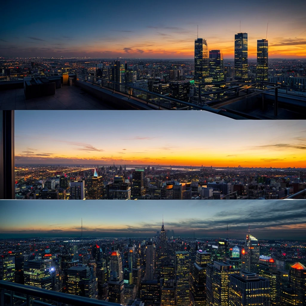 
Create a tranquil and inspiring CD jacket that captures the essence of finding peace in a bustling cityscape. Use a palette of deep twilight blues, warm sunset oranges, and soft purples to depict the transitioning sky. The central image should be a young woman standing on a rooftop, her hair gently blown by the evening breeze, overlooking the glowing city below. The cityscape should be detailed, with twinkling lights and silhouetted buildings fading into the horizon. Surround her with subtle stars beginning to appear in the sky, symbolizing dreams and hope. The art style should blend realism with a touch of dreaminess, evoking a sense of calm and introspection, highlighting the contrast between the busy city and the serene rooftop sanctuar、 High resolution, masterpiece, Highest quality, Intricate details, Very detailed, Clear focus, Delicate skin, practical skin texture, texture, Delicate eyes, Professional, 4K, Shot with Canon, 85mm, Shallow and deep,  Kodak Vision Color, Exactly, Very detailed, photograph_\(Extremist\), photographpractical, practical, Post-processing, Maximum details, Roughness, Real Life, Extremist practical, Photorealism, photographgraphy, 8K Ultra HD, photographgraphy