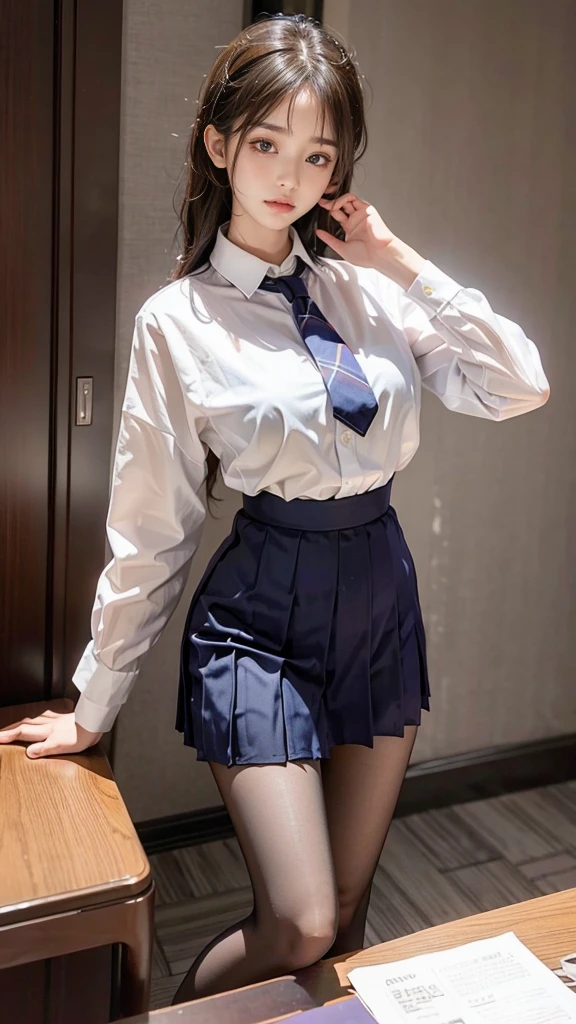 jk shirt,pleated skirt,love me