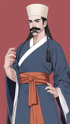 (masterpiece, Highest quality:1.2), (Middle-aged men:1.1), moustache, Hanfu, Tang Dynasty、
