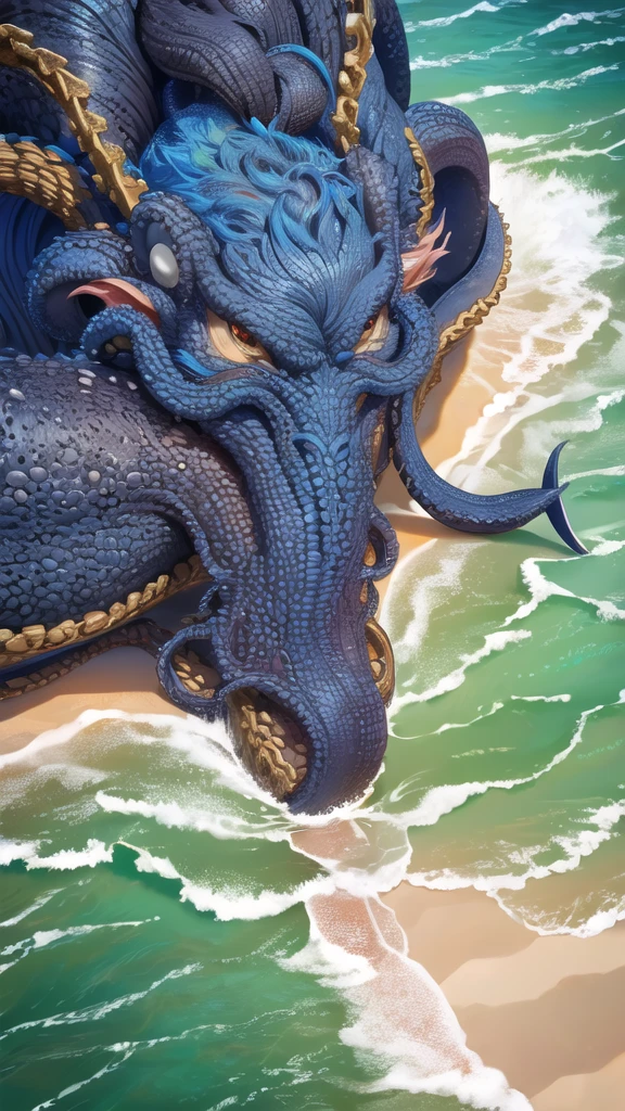 Kraken geography data in detailed hyper-realistic photography.