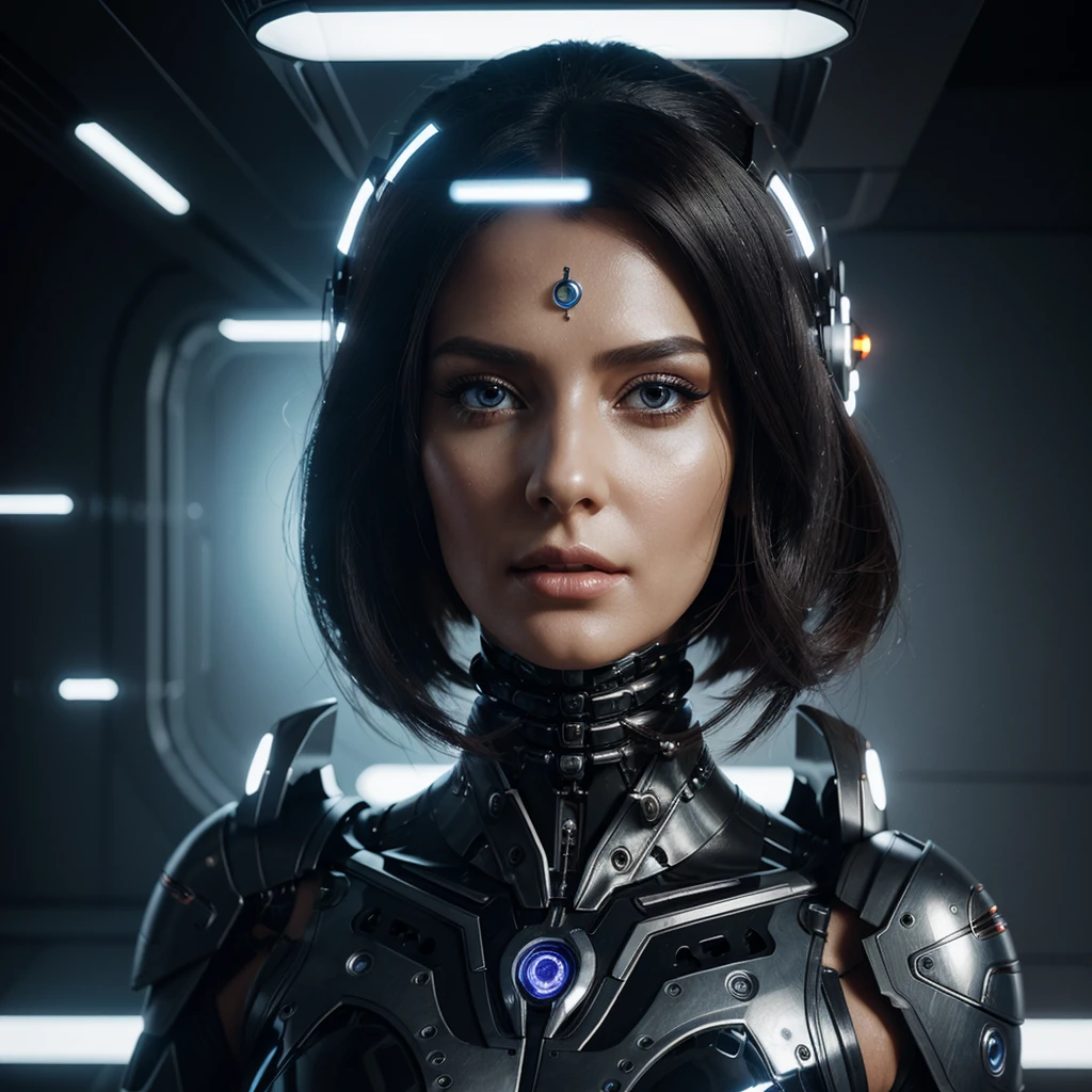 woman in headdress, full length, seductive, very detailed visual portrait, futuristic робототехник, nice, extremely detailed shot of the goddess, beautiful cyborg girl, Jason Angle, keyframe, anthropomorphic _ Humanoid, futuristic, realistic and high quality. With a good and seductive figure and look