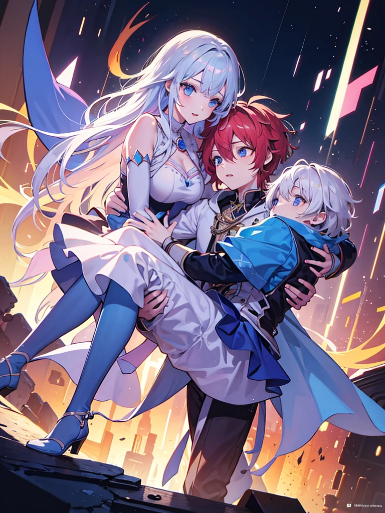 (masterpiece, best quality:0.8),
(ultra high res, super fine illustration, 8K:0.9),
(HDR, chromatic aberration, colorful refraction:0.8),
(perfect anatomy, super detailed skin:1.1),
detailed background
BREAK

1gril and 1boy, (princess carry:1.3), 