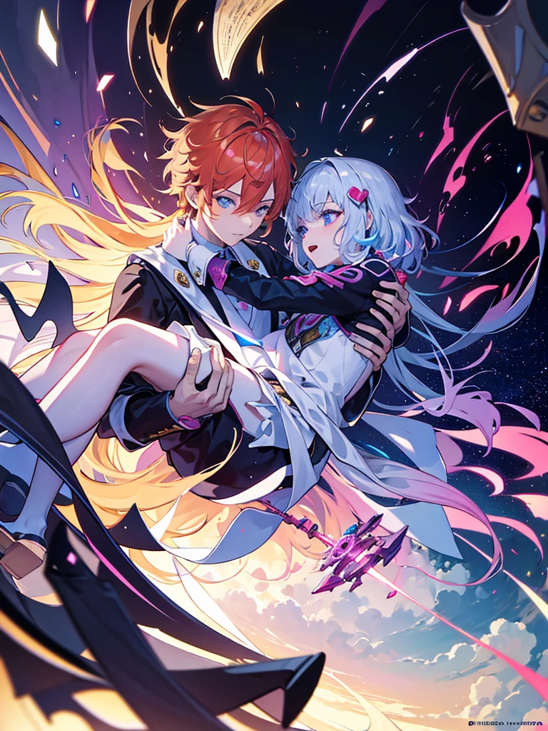 (masterpiece, best quality:0.8),
(ultra high res, super fine illustration, 8K:0.9),
(HDR, chromatic aberration, colorful refraction:0.8),
(perfect anatomy, super detailed skin:1.1),
detailed background
BREAK

1gril and 1boy, (princess carry:1.3), 