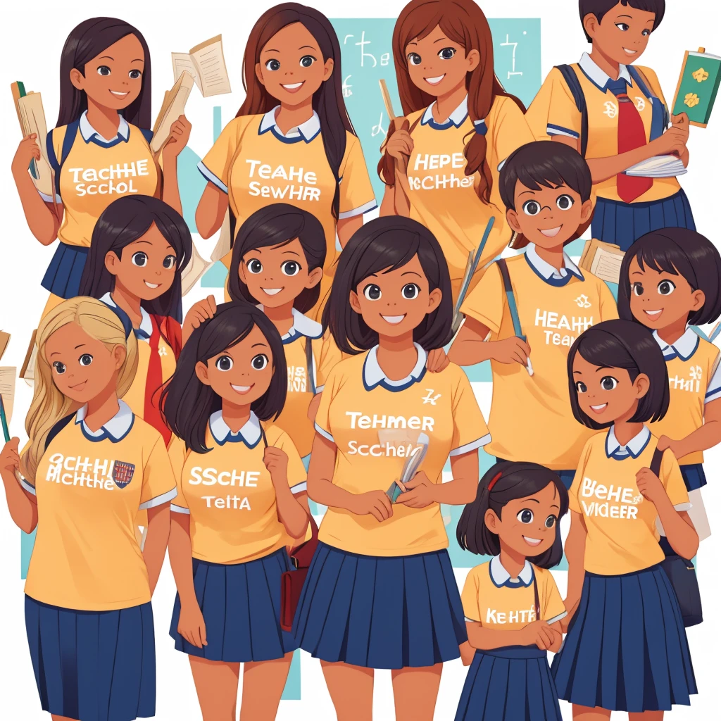 ((Teachers who teach in schools)(Wear a government shirt)),