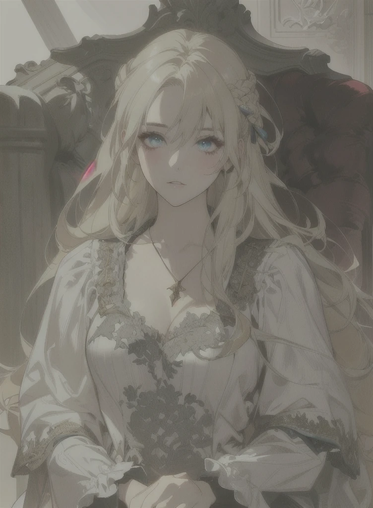anime girl with long blonde hair, guweiz, blonde - haired princess, artwork in the style of guweiz, edelgard fire emblem, guweiz masterpiece, guweiz on pixiv artstation, detailed anime character art, guweiz on artstation pixiv, detailed digital anime art