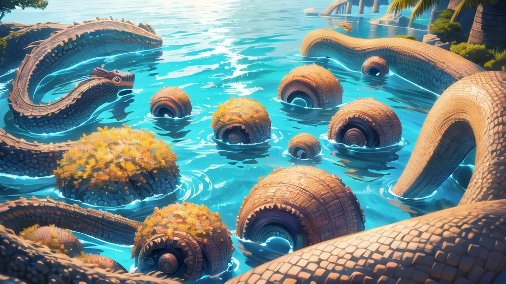 Kraken geography data in detailed hyper-realistic photography.