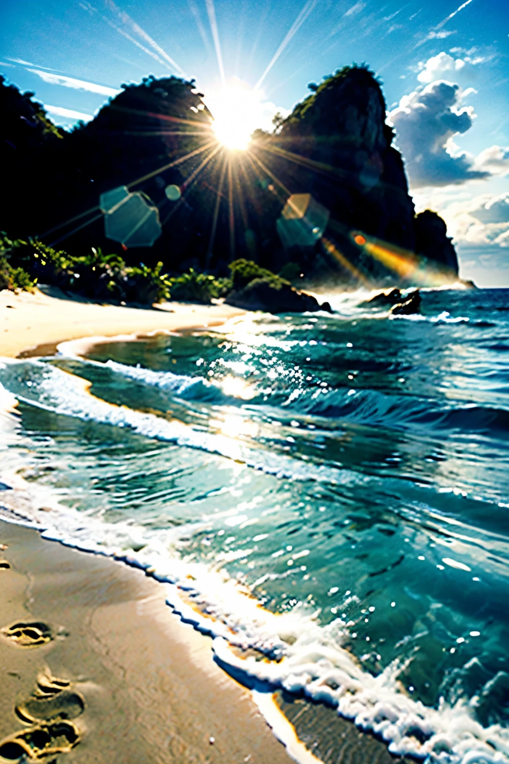 color photo of: "A clear blue sky over a pristine white sandy beach"
A cloudless expanse of azure stretching above, a canvas of perfection. The sun's rays illuminate the powdery sand, creating a radiant glow. The beach is untouched, its surface smooth and inviting. Crystal-clear turquoise waves gently kiss the shore, leaving delicate trails of foam in their wake. Seashells, scattered like treasures, adorn the sand, each one a work of art. A sense of tranquility permeates the air, as if time itself has paused in admiration of this idyllic scene.
Camera settings:
Canon EOS 5D Mark IV, Kodak Portra 400 film, 50mm prime lens. Techniques used: long exposure, capturing the movement of the waves in a dreamlike manner.
Unlikely collaborators:
Christopher Nolan, Emmanuel Lubezki, Annie Leibovitz, Alexander McQueen, Quentin Tarantino, Tim Walker, Sofia Coppola, Peter Lindbergh, Tom Ford, Wes Anderson. —c 10 —ar 2:3