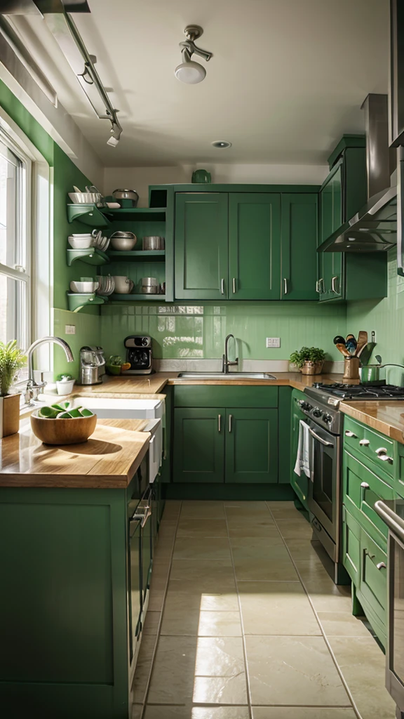 green kitchen