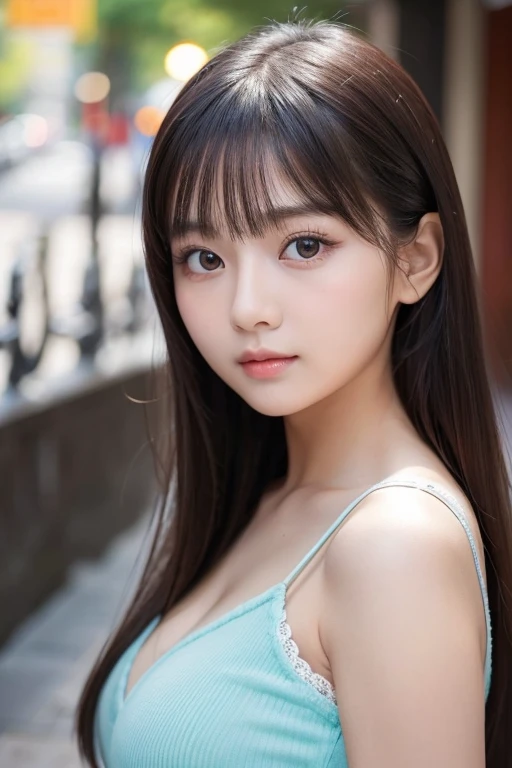 20Asian Woman in Her 20s、Baby Face、Droopy eyes、Big eyes、Idol、Shortcuts、high resolution、beautiful girl、cute、sexy