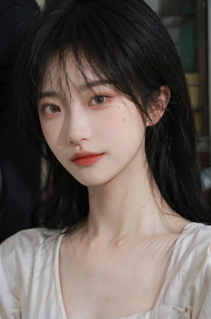 (Skin details:1.4), (smooth skin textures:1.3), Lipstick, background,海滩background， Direct vision, earrings, serene, calm, (Realistic and detailed eyes：1.2）, Natural skin texture, Realistic facial details, Soft dramatic lighting, Vivid details, 35 mm film, outdoor, (Photo Practical:1.4), (hyper Practical:1.4), (Practical:1.3), (Smoother lighting:1.05), (Improve lighting quality:0.9), (Highest quality real skin textures:1.4), Exquisite eyes, Delicate face, Close-up of face, (Enhance the beauty of skin texture:1.1), Hair details, Vest，normal body ratio, short hair, Moles under the eyes, thinking, A faint smile,公园background，Portrait Photography, Depth of Field, Bokeh, Surrealism, Ray Tracing, (Portrait Photography:1.1), Surrealism, High Detail, Chiaroscuro, Ray Tracing, reflected light, Ultra HD, Ultra HD, masterpiece, Textured Skin, Super Detail, High Detail, high quality, best quality
