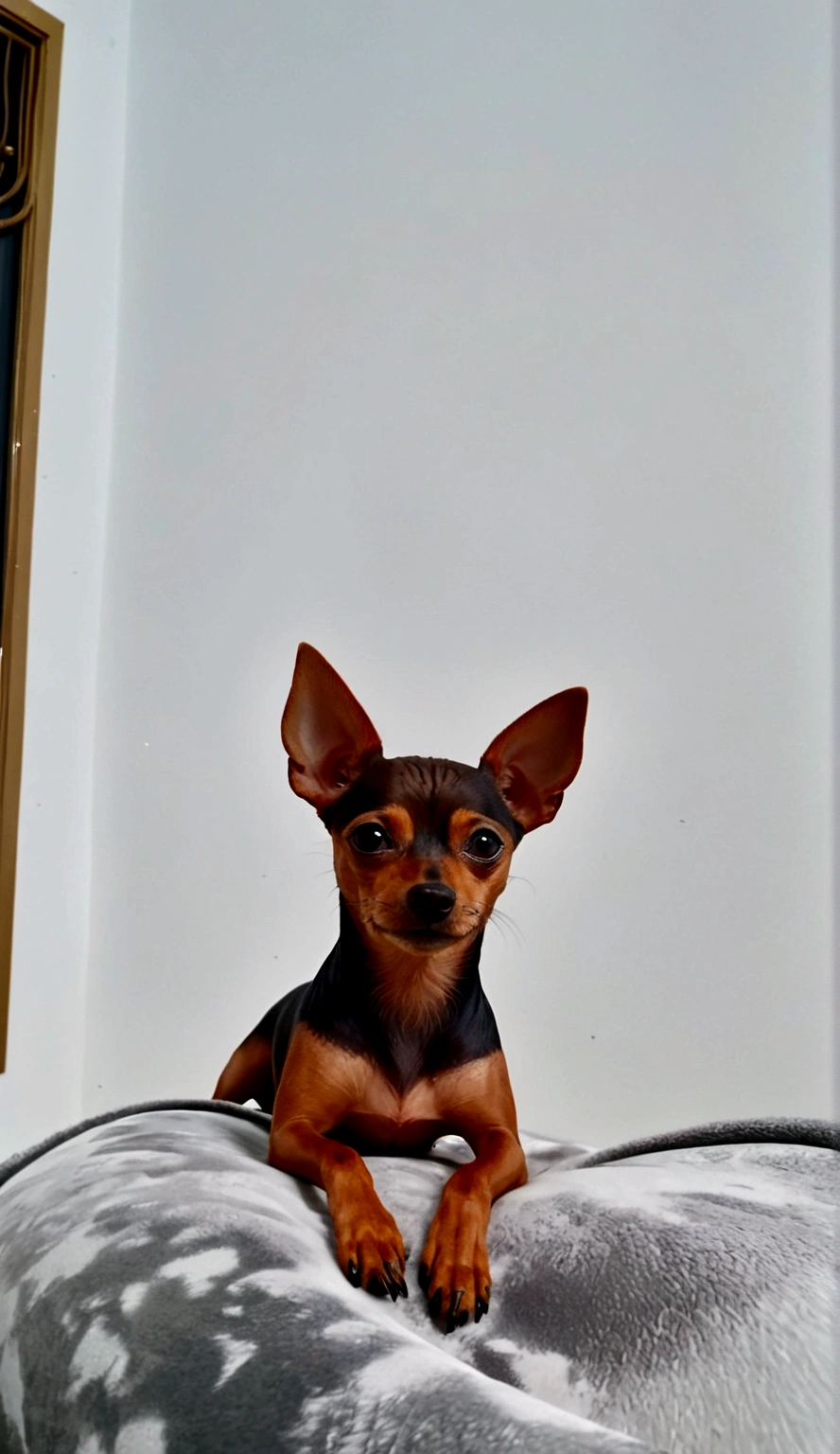 Master Pieces, Pinscher miniatura, matrix style, Take a walk in the park, dynamic angle, maximum quality, 4K