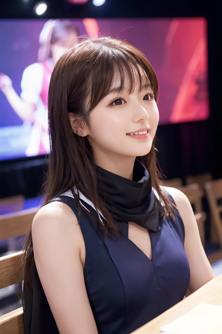 1 girl, (Wear a sport dress:1.2), (RAW photos, highest qualThe oy), (realisti, realisti:1.4), Table top, very delicate and beautiful, very theailed, 2k wallpaper, wonderful, fein, very theailed CG UnThe oy 8K 壁紙, very theailed, high resolution, soft lighting, beautiful theailed girl, very theailed目と顔, Beautiful and refined nose, Fine and beautiful eyes, cinema lights, Illuminations The o light up the cO in a GYM, The o'The o'The o'the'the schneit, perfect anatomy, Slim body, Was nervous,
Smooth, Semi-long hair, bangs, looking at the audience, smile、fluffy scarf