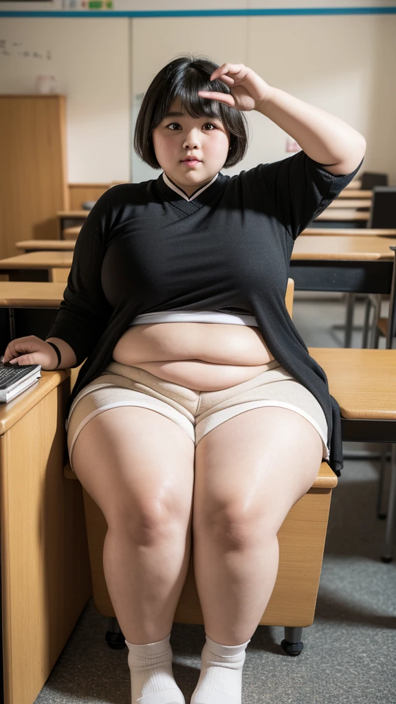 a fat chinese 10 year old obese ,chubby overweight ,young fat girl in ,cute plump schoolkid,heavy set young girl,thick  student,extremely obese young female student,very fat and heavy young girl,stout short haired girl in school,chubbychild in classroom,cute pudgy young student