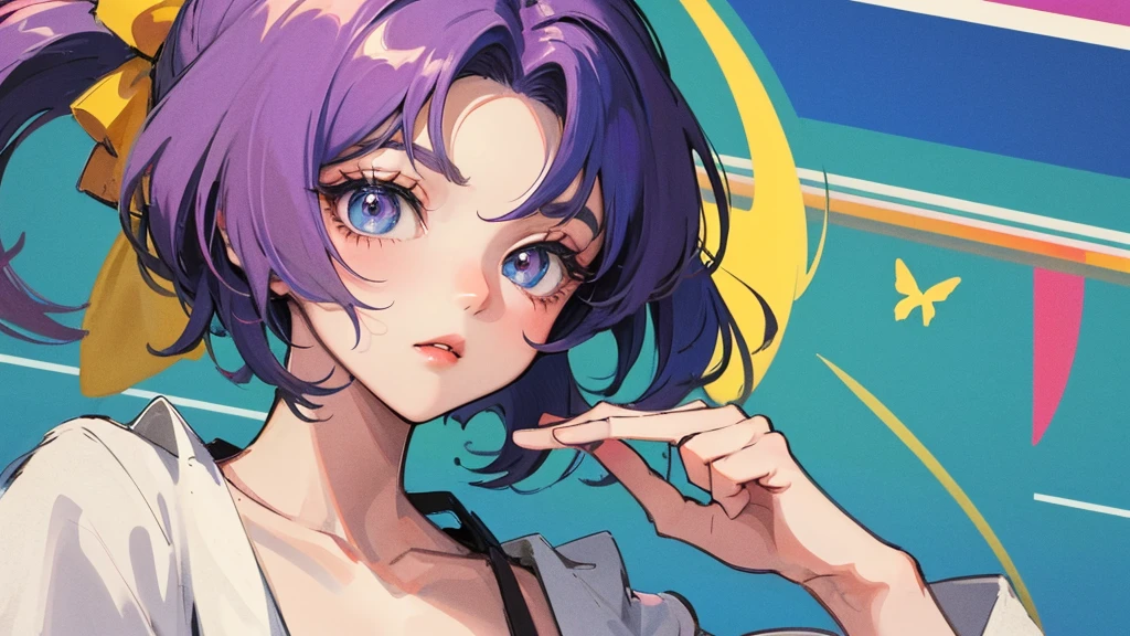 masterpiece, Highest quality, Rainbow Style, anime, Beautiful Asian Girl, K-Pop aesthetics and style, 80s American hippie style, Along the Hawaiian Coast, Cute and dreamy,anime,Illustrator,LOFI Girl,