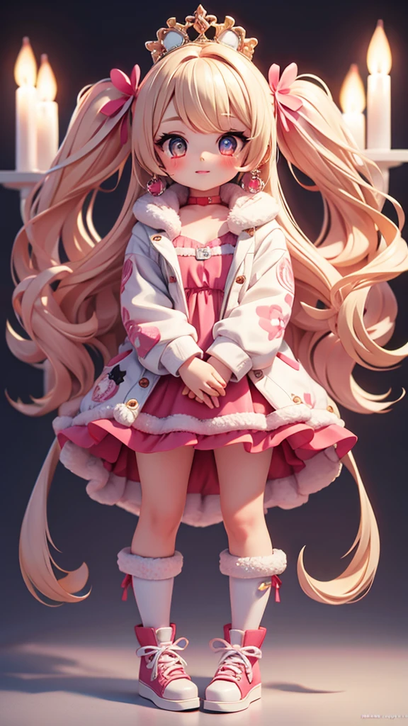 ((gyaru, 2 girls)), ((kawaii face)), ((cute eyes)), (masterpiece), (top quality), ((hyper detailed)), (beautiful and aesthetic), (exquisite), (depth), (super detailed skin), ((high standard)), ((high resolution)), (perfect anatomy), (full body), (red cheek), ((sickly cute designs)), (earring), (lipstick)