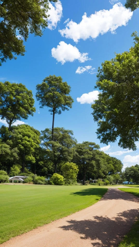 blue sky　A landscape with depth　cloud　Three-dimensional　Small person　Looking up at the sky　painful　universe　grow