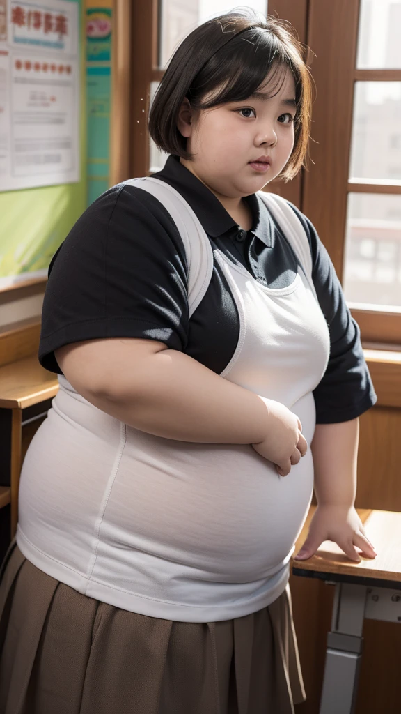 太った 10 歳の肥満 ,ぽっちゃり太りすぎ ,若い太った女の子 in ,かわいいふっくらした小学生,重めの若い女の子,太った学生 - SeaArt  AI