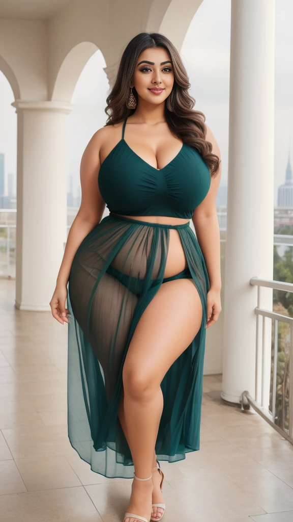 Radhika marchent Indian beautiful woman curvy plus size hour glass bulky huge figure woman, closeup camera view, big huge m-cup breast, wearing SHEIN Teen Girl Asymmetrical Neck Ruched Chiffon Dress Color: Mauve Purple , covered Bust , elegant standing position, eye contact view, different style hairstyle, bright eyes, thin eyebrows, fair skin, blushing cheeks, prefect head to toe view, full body, ideal for high-fashion or editorial shoots, ultra realistic skin texture, head to toe view, full body shot, full body view, smile face, black hair, Indian face, perfect skin tone light, ultra realistic skin texture, bigger waist, busty, big hips, fleshy thighs, thick thighs, busty, full body view, Classical Garden: Manicured hedges, fountains, and statues.