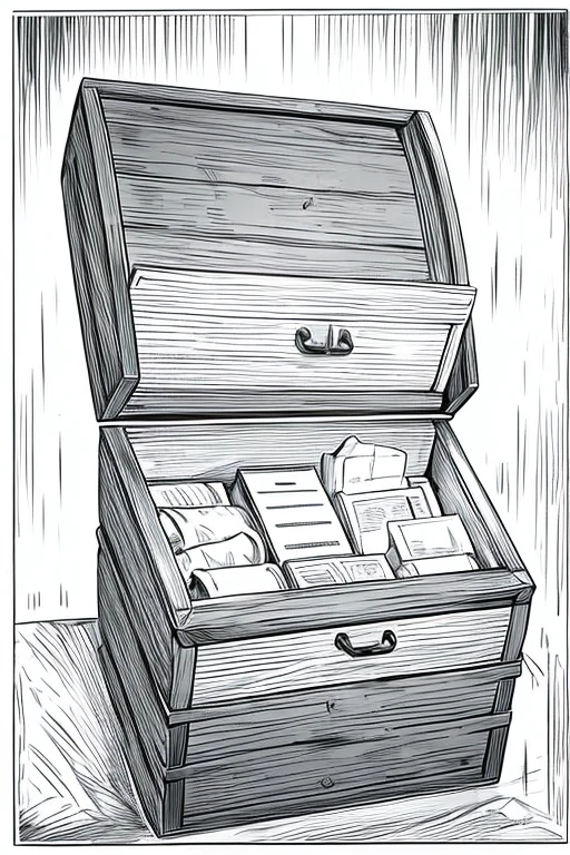 Middle age clergyman storing food in a locked chest