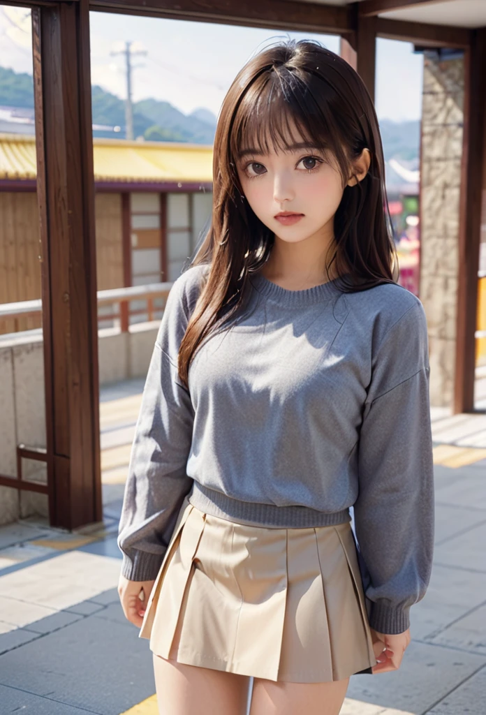 Elementary school girl、Big Breasts、mini skirt、high quality,4k,8k