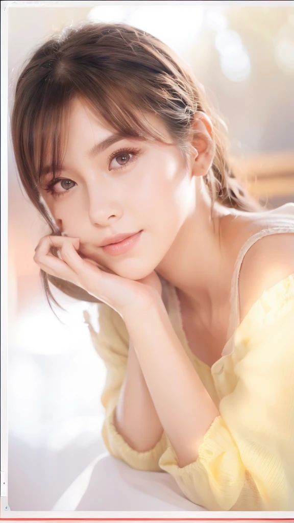 1girl, solo, small breasts, smile at viewer, bashful, sheer jacket, casual dress, thighhigh, (best quality,4k,8k,highres,masterpiece:1.2),ultra-detailed,(realistic,photorealistic,photo-realistic:1.37),intricate details, delicate features, beautiful detailed eyes, beautiful detailed lips, extremely detailed face, long eyelashes, serene expression, flowing hair, natural lighting, warm color palette, soft focus, digital painting, cinematic composition