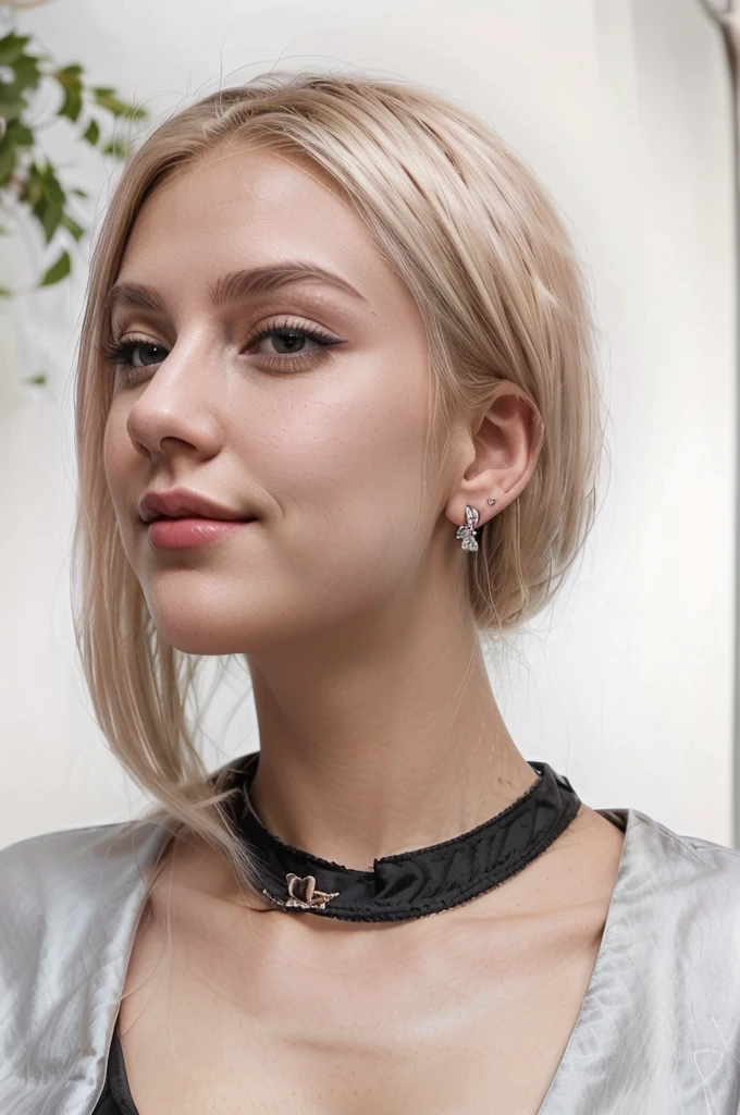 A 20-year-old blonde woman, ((big tits)), ((hyperrealism)) , platinum blonde hair. full body shot, blond hair, hair extra long, really long hair, Beautiful, Front view, elegant black lowcut top, low-cut ,sunny, high quality, selfie iPhone, cleavage, small nose, sharp jawline, symmetrical face, round face:1.5, heart shaped lips, big lips, earrings, shy smile, platinum blonde, black eyeliner, in park