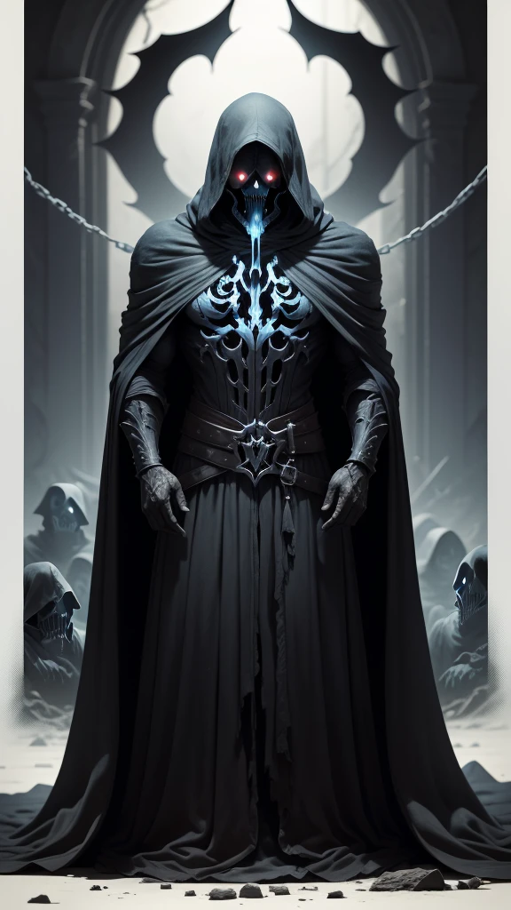 image of a reaper of souls, dressed in a dark and squalid blanket