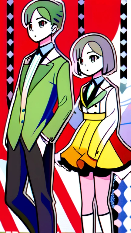 Carton thime 2 boys and 1 girl