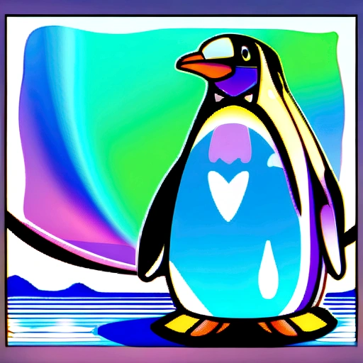Aurora Borealis and Penguins, masterpiece, Super detailed, Highest quality  