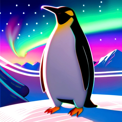 Aurora Borealis and Penguins, masterpiece, Super detailed, Highest quality