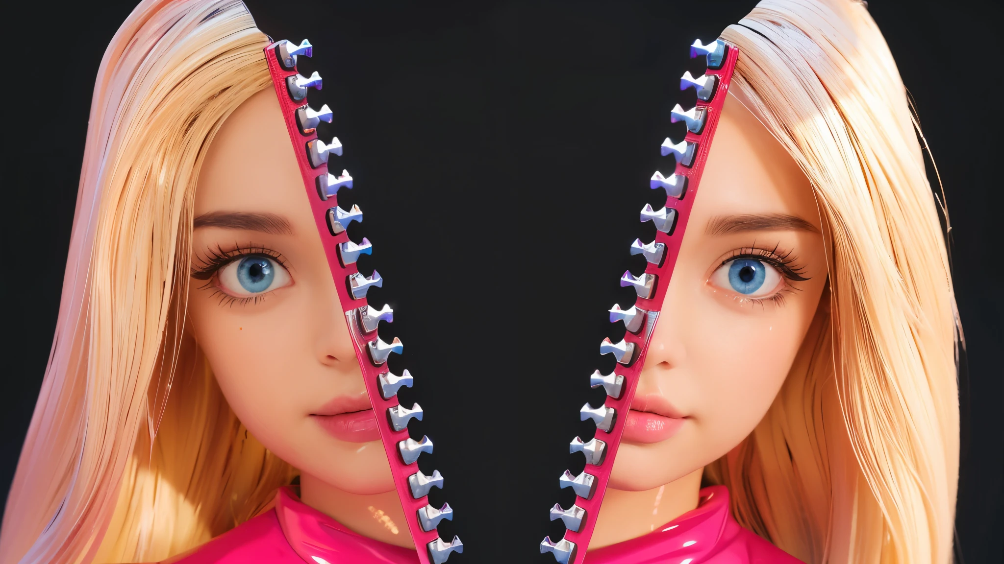 3d style, simplified design, 3d render, glossy texture, smooth 3d model, multiple light sources, rim light, sharp post effects render, (glossy plastic texture with multiple big light probe refractions), perfect cgi, smooth silhouette, high intensity refraction, (super glossy material), most beautiful vfx , blue background, plastic refractions, realistic, 4k, high resolution, rim light, photo shoot, commercial photo, profile shot, 4k, rim light, high resolution, 4k, glossy texture, smooth 3d model, multiple light sources, rim light, sharp post effects render, (glossy metallic texture with multiple big light probe refractions), perfect cgi, cgi art created only with gradients, smooth silhouette, high intensity refraction, (super glossy chrome material), most beautiful vfx, blue background, chrome metal refractions, multiple light sources, rim light, sharp post effects render, perfect cgi, digital art, detailed digital art, reflective, best quality, 4k, masterpiece:1.2, ultra-detailed, realistic, vivid colors, dark and moody lighting, The image of the highest quality, ensuring every detail is showcased perfectly. It in 4k resolution, allowing viewers to immerse themselves in the richness of the colors and intricate details. The realistic rendering. under the spotlight, reflecting, high-resolution image, realistic rendering, dark background, and rim light photorealistic The image features three characters standing in front of three houses. The characters are a red-haired mermaid, a purple cat, and an orange dog. They are each holding a yellow maraca