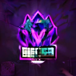 a purple and black logo with a purple and black image of a demon, logo art, sport logo, epic art style, esports logo vector, e - girl, e-girl, game logo, e-sport style, Threyda, esoteric, by Rick Estrada, unknown artstyle, profile photo 1024px, vaporwave de hip hop CRIAR NOME SANTHS