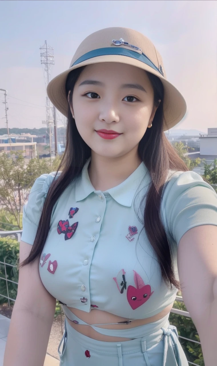 ((best quality)), ((masterpiece)), (detailed), perfect face, araffe woman in a long dark-blue shirt and blue denim skirt walking down a street, thicc, wavy short hair , she has a jiggly fat round belly, bbwchan, wearing tight simple clothes, skinny waist and thick hips, widest hips, her belly is fat and round, soft curvy shape, hyperrealistic full figure, wearing a cute top, wide hips, wearing 10 bracelet , wearing huge diamond necklace