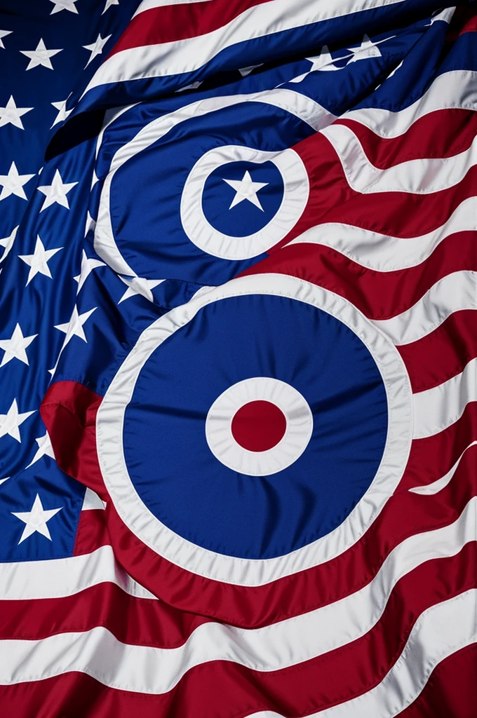 United States flag with a K in the center