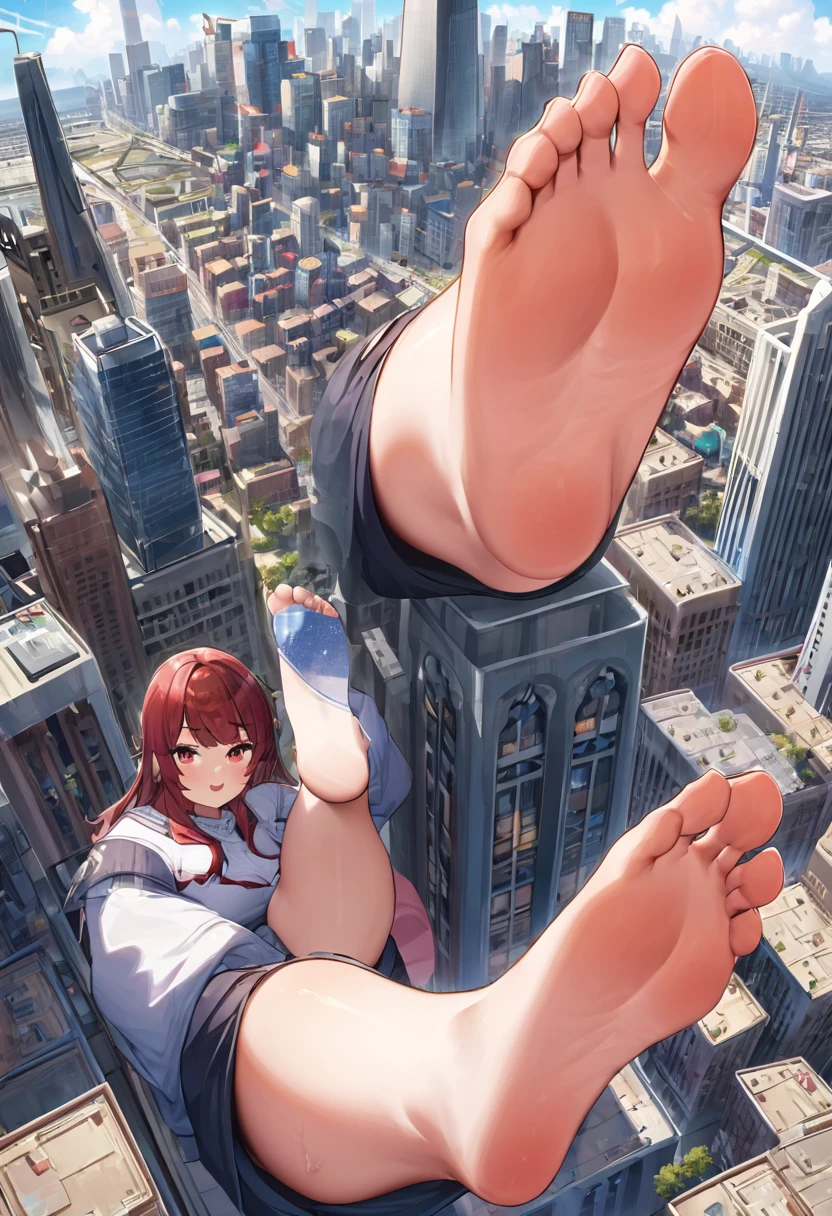 Grow huge and crush the city with your feet