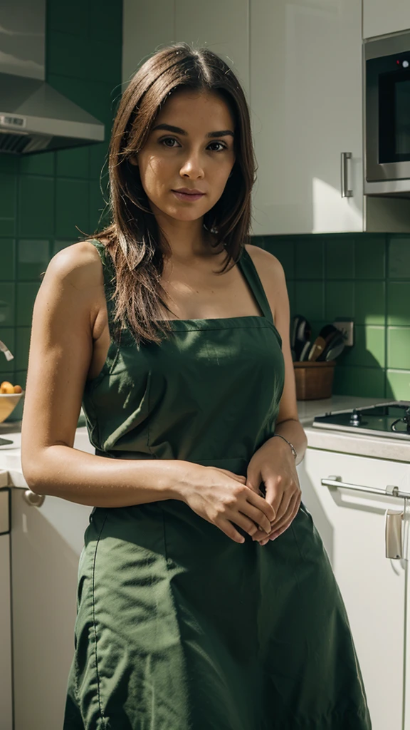 patient person in a green kitchen