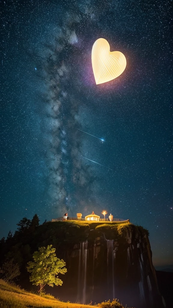 A breathtaking view under the stars, A place where countless dreams sparkle. Meanwhile, one heart, symbolized as a bright star, Continue to shine with the light of hope.
