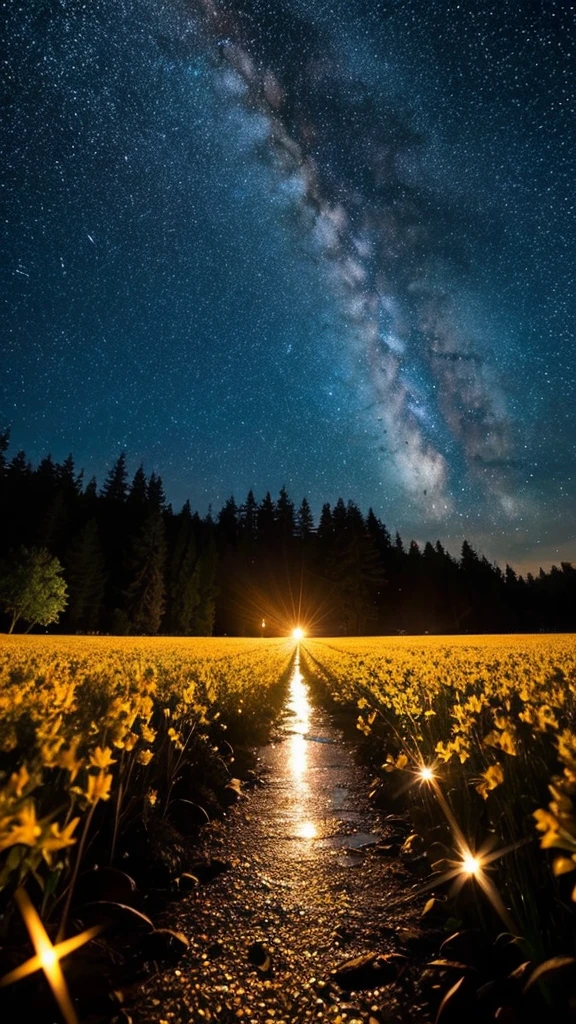 A breathtaking view under the stars, A place where countless dreams sparkle. Meanwhile, one heart, symbolized as a bright star, Continue to shine with the light of hope.