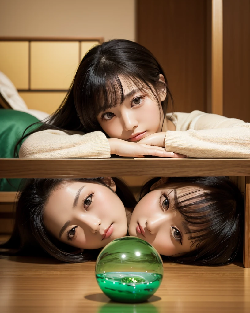 (Highest quality, 32k, High resolution, Masterpiece:1.5, ), marimo_jet, god々A photograph with brilliant dazzling and healing power., Evoking a sense of calm and elusive beauty, Expressing emotions, Have a rich imagination,Beautiful Japanese Girls, ((Lying on one's back in bed:1.4)), An exceptionally beautiful face, Small Face Beauty, Perfect Human Anatomy, Magical big eyes, Motherhood and generosity, Deep Love, fleeting smile, Shiny brown hair, Intricately detailed long hair, Asymmetrical bangs, Hair between the eyes, Transparent, soft white skin, Sharp eyebrows, Thin lashes, Natural Makeup, Cheek highlighter, Pale pink detailed lips, , ((Grey camisole:1.2)), High resolutionの完璧な鎖骨, High resolutionの美しい胸元, Slim figure with ample breasts, High resolutionの美しい太もも, ((Bright room:1.3)), ((White bed:1.4)), Professional Lighting, Professional photographer, Professional models, god秘的