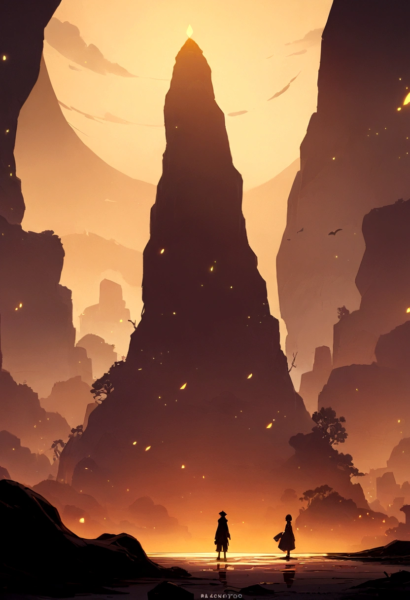 by makoto shinkai and ghibli studio, outlined silhouettes, Dramatic Lighting, Highly detailed, Incredible quality, Trending on ArtStation, masutepiece, 8K、nightfall、unmanned