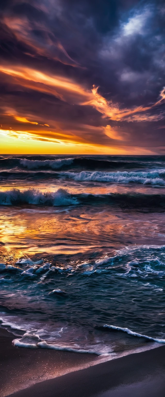 water, Ocean, Dark Sky, sunset, Milky Way