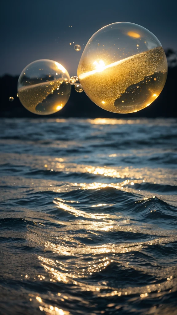born, Highest quality, High resolution, masterpiece: 1.3), Bubbles floating on water, masterpiece, Soft and forgotten, Realistic, 1 scene, A closer look, Shining Surface, Translucent foam, Dynamic Movement, Enchanting, quiet, peaceful, Calm, Gentle Dance, The joy of nature, calm down, appease, refresh, 3D Octane Rendering, Ray Tracing, Super Detail Viewer, close, Particle Effects, Volumetric lighting, Shadow play, Ambient Lighting.
透明なBubbles floating on water, Their soft and forgotten shapes are captivating