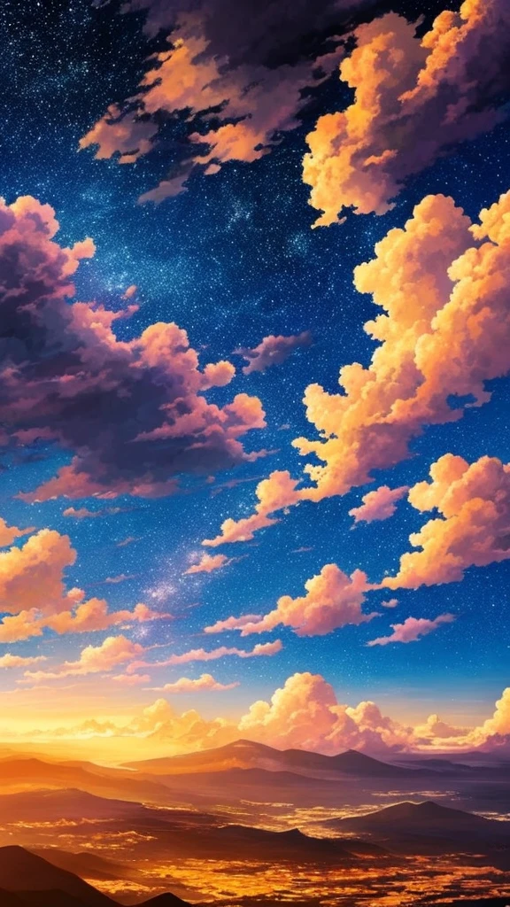 Painting of a night sky with clouds and stars, nebula, nebulaの空, Cosmic clouds, dramatic nebulaの空, Beautiful night sky, Space Sky, Bright sky of interstellar storm, Dramatic night sky, Clouds at night, Space Sky, Magnificent clouds and lighting, Atmospheric fantasy sky, 紫nebula, In space.Very realistic, Magnificent clouds and divine light