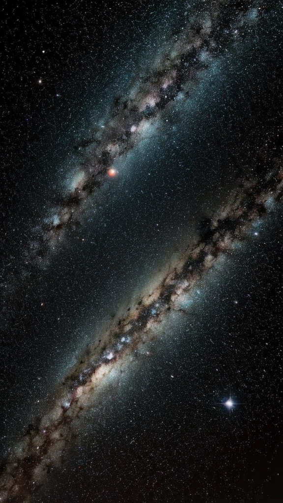 Milky way with planets in neon style