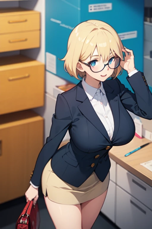 anime,Michelle,Big Breasts,Blonde,short,Glasses,suit,Terraformer
,cool