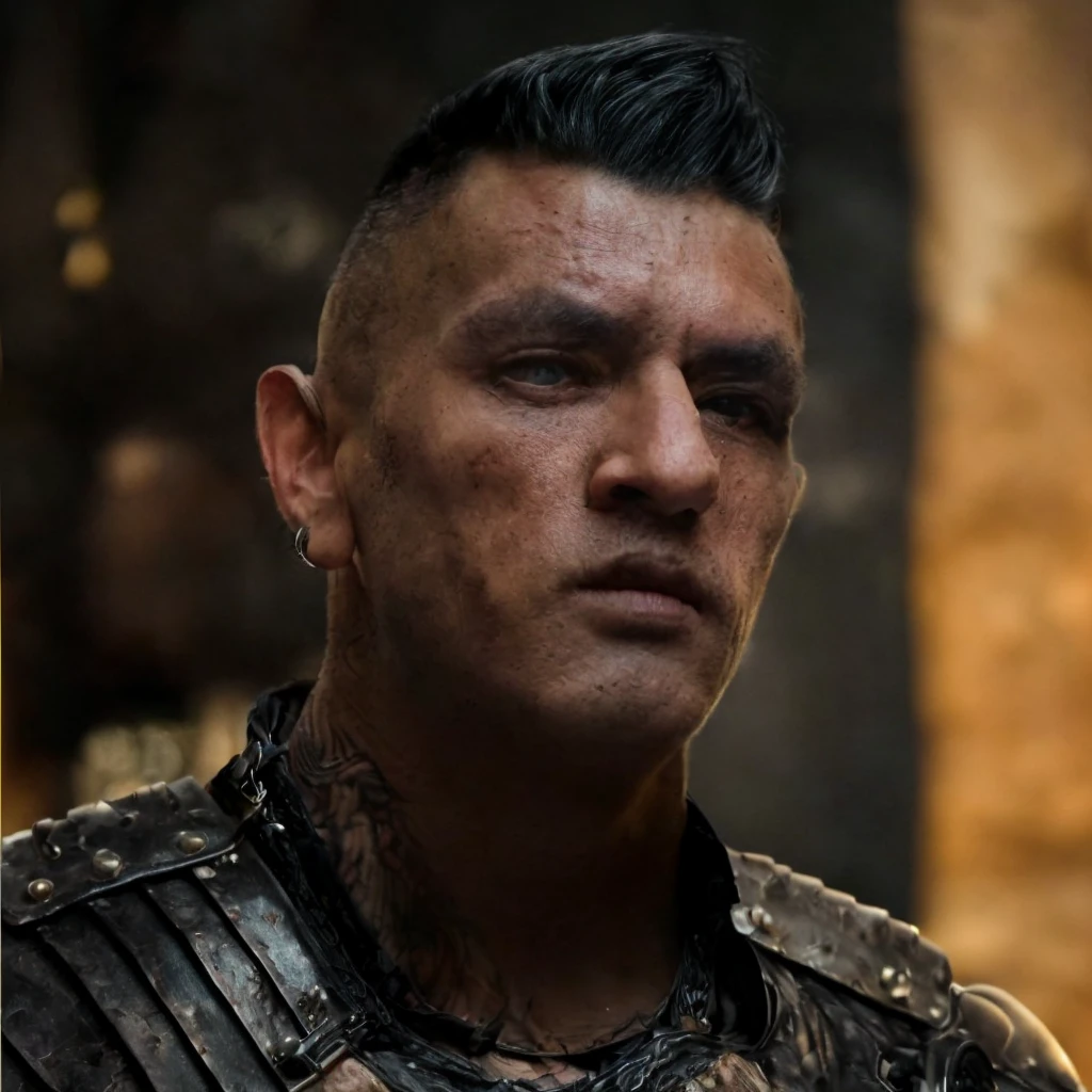 (masterpiece)+, (extremely (realistic)+,a portrait of an extremely ugly young male gipsy thug, Wearing leather armor, bad skin, scars, skin imperfections, angry proud stare. Looking in camera. volumetrics dtx, Photorealistic, ultra detailed, Artstation trending, very very detailed, realistic shaded lighting, dynamic shadows, detailed dark alley background, upper body, professional photograph of a detailed skin, sharp focus, dramatic, award winning, cinematic lighting, octane render, unreal engine, volumetrics dtx, Photorealistic, ultra detailed, Artstation trending, very very detailed, hyperrealistic, fine details, realistic shaded lighting, dynamic shadows, Dark alley background, add_detail:1, skin pores and wrinkles, details.,More Reasonable Details