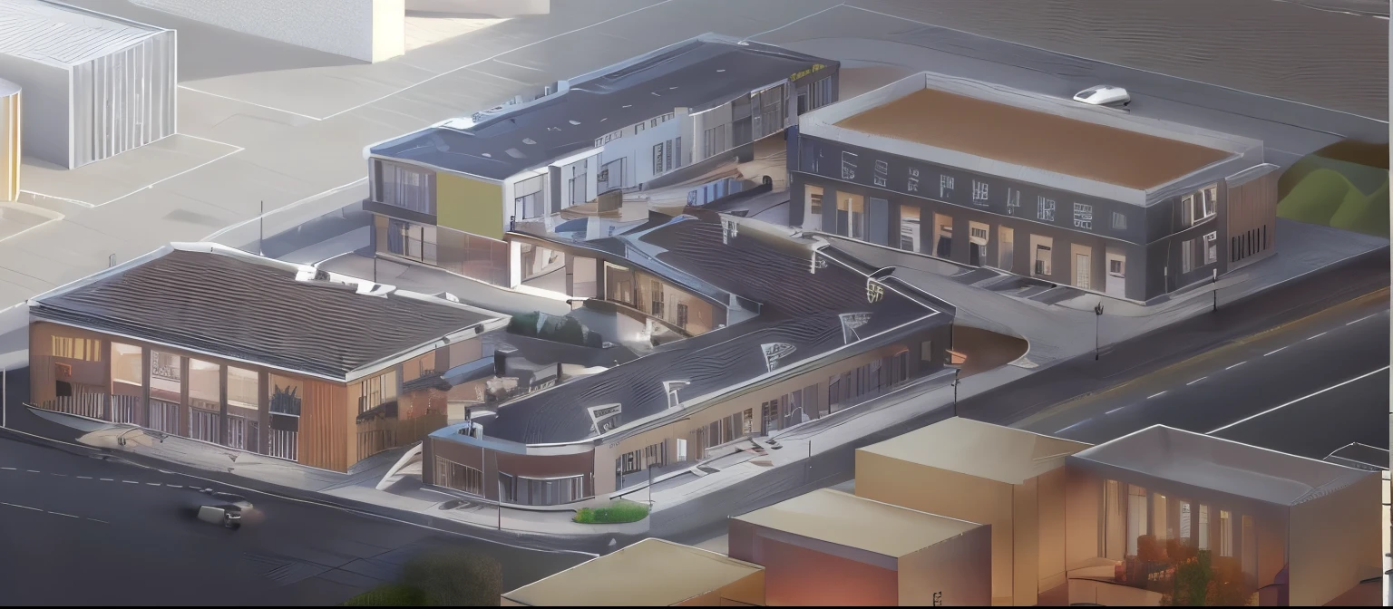 Modern commercial street