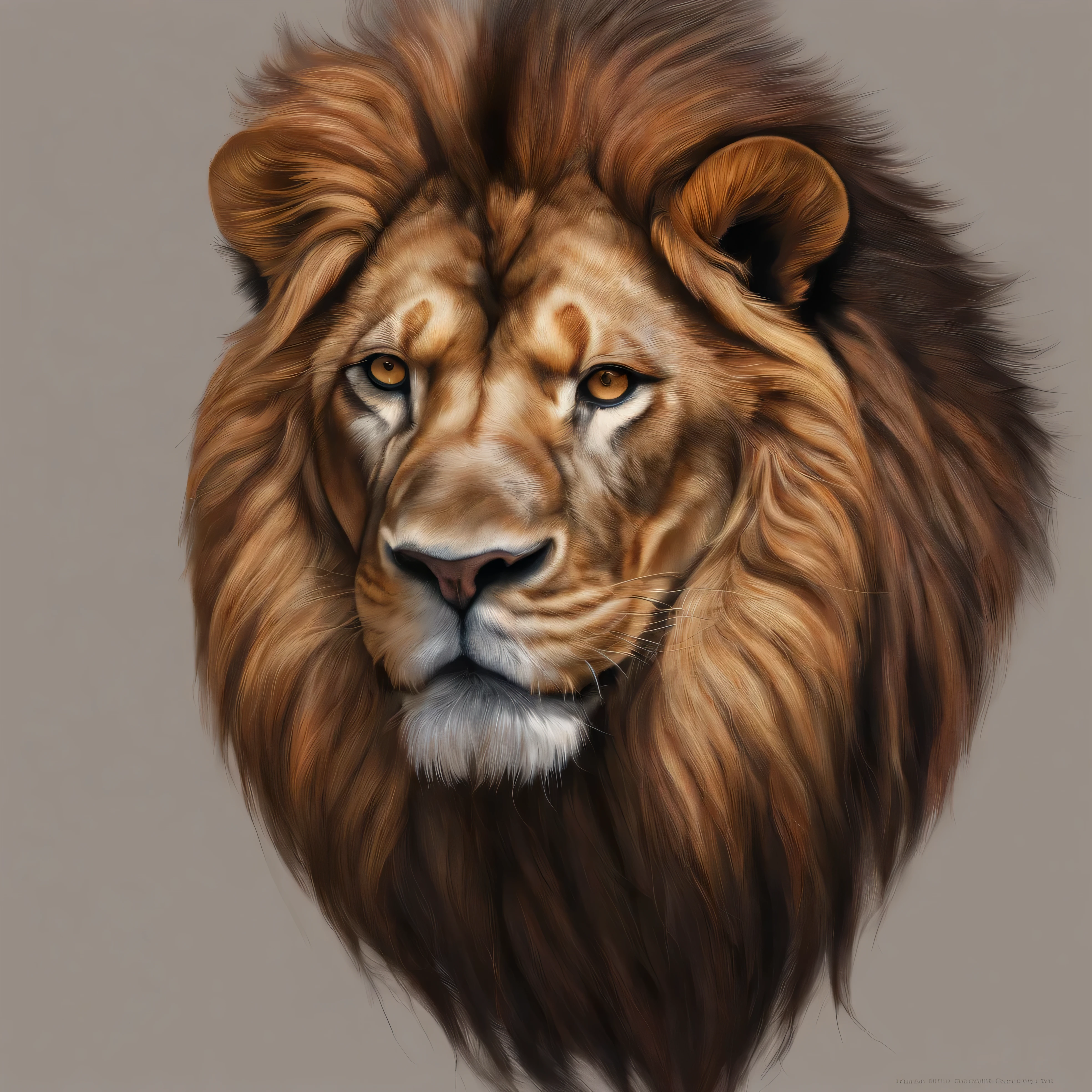 (high,Realistic,photorealistic:1.2), (Red majestic lion with burning mane,loud and big roars), (Oil Painting,hyper-realistic), (Detailed muscles and hair), (intense look),(dark background, contrasting colors), (Soft lighting with golden tones)
