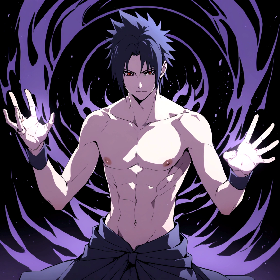 sasuke uchiha adult shirtless