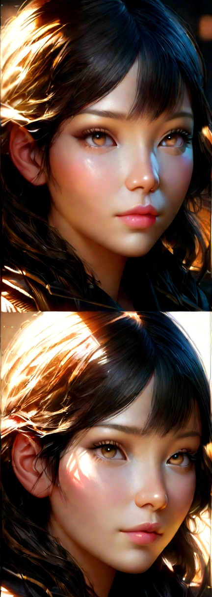 a cute girl wearing a cozy soft pink sleeve sweatshirt, beautiful detailed eyes, beautiful detailed lips, extremely detailed face, longeyelashes, warm lighting, soft diffused lighting, intricate detailed texture, highfashion, elegant, serene peaceful expression, (best quality,4k,8k,highres,masterpiece:1.2),ultra-detailed,(realistic,photorealistic,photo-realistic:1.37),cinematic lighting, natural soft lighting, warm tones, soft colors, delicate details, portrait